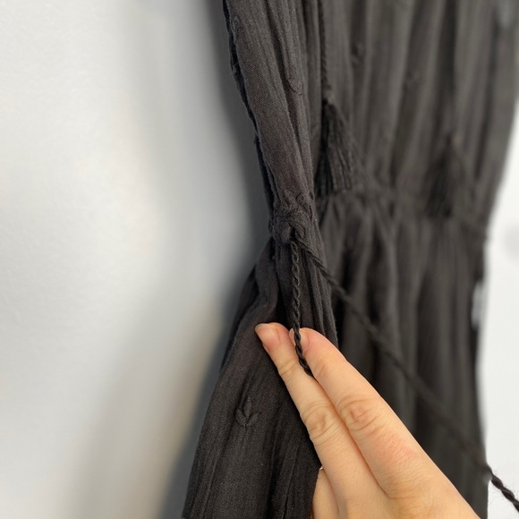 Ulla Johnson Pauline Airy Lightweight Midi Dress Black Size 2 Cottagecore - Picture 6 of 14